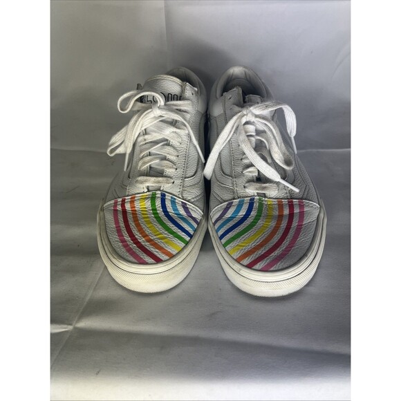 VANS UA Old Skool Flour Shop Rainbow Pride Leather Men 9.5 / Women 11 Unisex - Picture 3 of 12